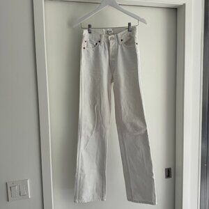 RE/DONE | White Straight Jeans